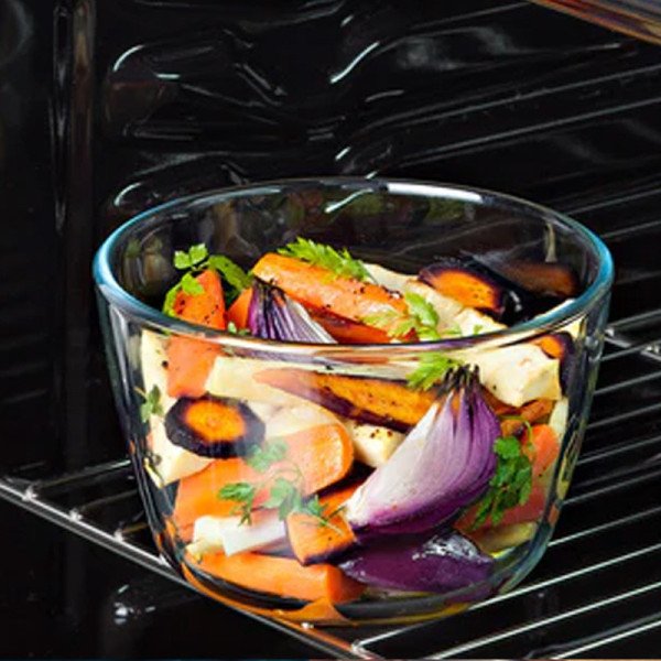 Boite de Conservation Plat à Four en verre avec Couvercle Ø 17cm 1.6L