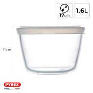 Boite de Conservation Plat à Four en verre avec Couvercle Ø 17cm 1.6L