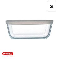 Boite de Conservation Plat à Four Carré en verre avec Couvercle 20x20c