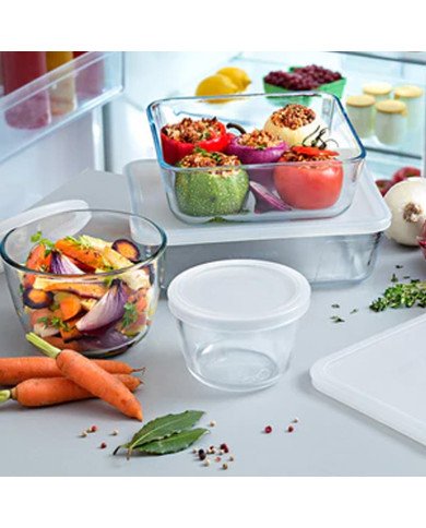 Boite de Conservation Plat à Four Carré en verre avec Couvercle 20x20c Boite de Conservation Plat à Four Carré en verre avec Couvercle 20x20c