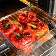 Boite de Conservation Plat à Four Carré en verre avec Couvercle 20x20c