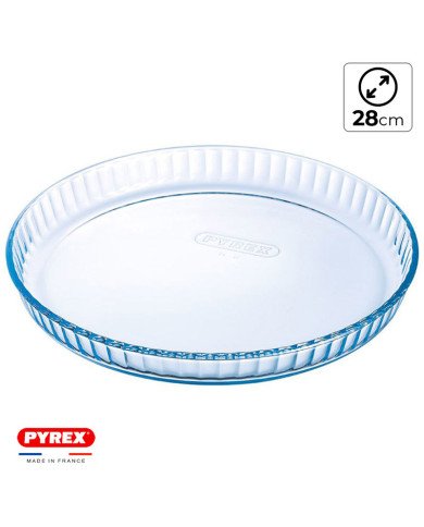 Moule à Tarte en verre Ø 28cm 1,6L Cook & Enjoy - PYREX Moule à Tarte en verre Ø 28cm 1,6L Cook & Enjoy - PYREX
