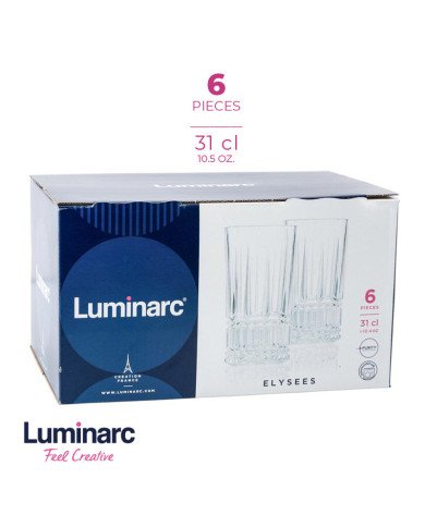 Coffret de 6 Verres à Eau 31cl Elysées - LUMINARC Coffret de 6 Verres à Eau 31cl Elysées - LUMINARC