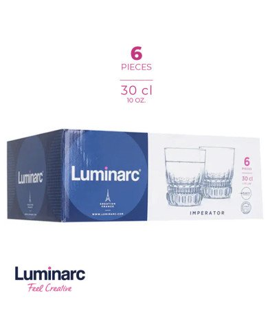 Coffret de 6 Verres à Eau 30cl Imperator - LUMINARC