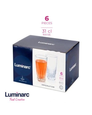Coffret de 6 Verres à Eau 31cl Imperator - LUMINARC