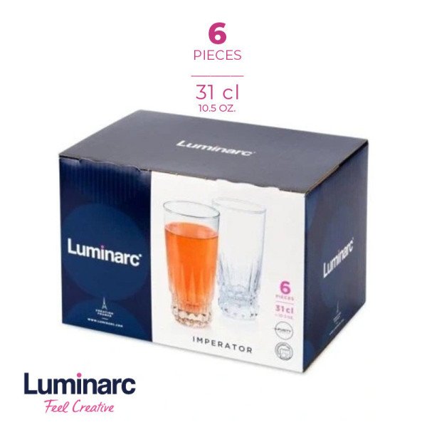 Coffret de 6 Verres à Eau 31cl Imperator - LUMINARC