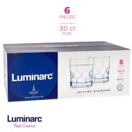 Coffret de 6 Verres à Eau 30cl Octime Diamond - LUMINARC
