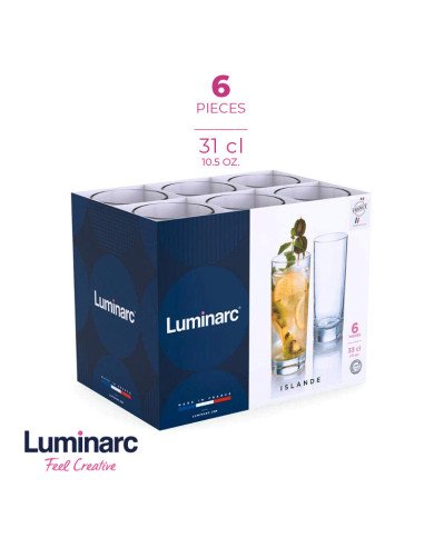 Coffret de 6 Verres à Eau 31cl Islande - LUMINARC Coffret de 6 Verres à Eau 31cl Islande - LUMINARC