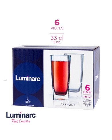Coffret de 6 Verres à Eau 33cl Sterling - LUMINARC Coffret de 6 Verres à Eau 33cl Sterling - LUMINARC