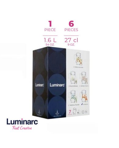 Service à Eau 7 pièces Hypnosis - LUMINARC Service à Eau 7 pièces Hypnosis - LUMINARC