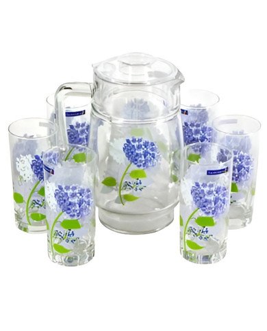 Service à Eau 7 pièces Hortensia Blue - LUMINARC Service à Eau 7 pièces Hortensia Blue - LUMINARC