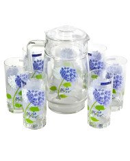 Service à Eau 7 pièces Hortensia Blue - LUMINARC