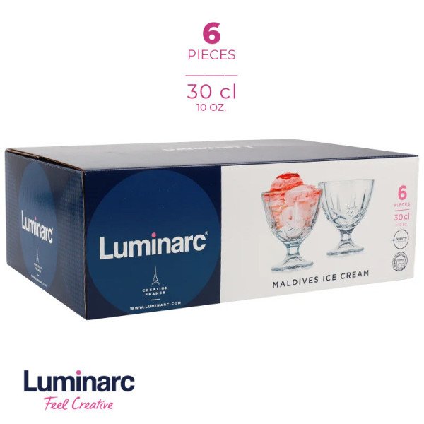 Coffret de 6 Coupes de Glace 30cl Malduves - LUMINARC