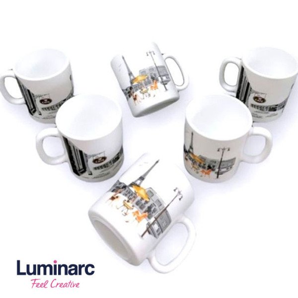 Coffret de 6 Tasses à Café Mug 33cl Essence Paris - LUMINARC