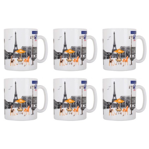 Coffret de 6 Tasses à Café Mug 33cl Essence Paris - LUMINARC Coffret de 6 Tasses à Café Mug 33cl Essence Paris - LUMINARC