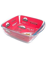 Plat à Four Carré en verre 25x22cm 2.1L Love Baking - ÔFOURNOT