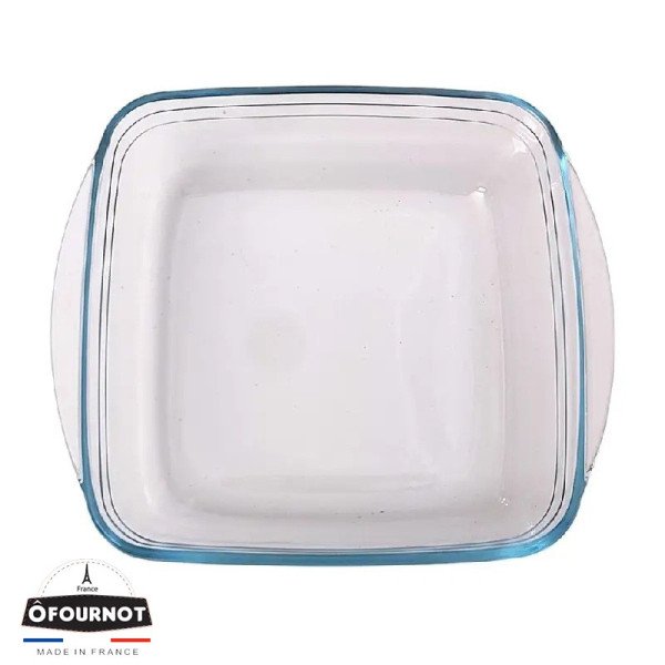 Plat à Four Carré en verre 25x22cm 2.1L Love Baking - ÔFOURNOT