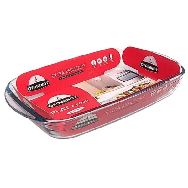 Plat à Four Rectangulaire en verre 33x20cm 1.8L - ÔFOURNOT Plat à Four Rectangulaire en verre 33x20cm 1.8L - ÔFOURNOT