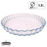 Moule à Tarte Rond en verre Ø 27cm 1.3L - ÔFOURNOT