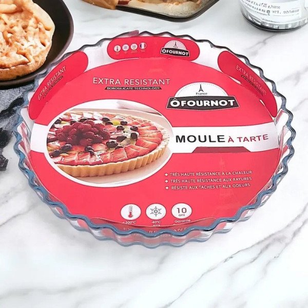 Moule à Tarte Rond en verre Ø 27cm 1.3L - ÔFOURNOT
