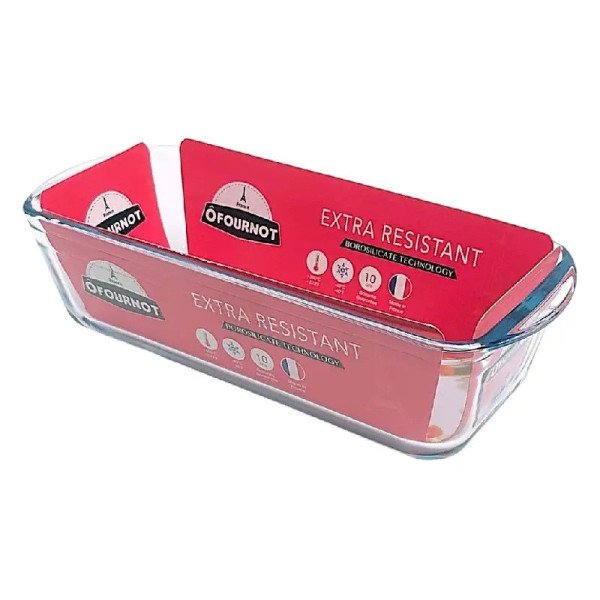 Moule à Cake en verre 28x12cm 1.5L - ÔFOURNOT Moule à Cake en verre 28x12cm 1.5L - ÔFOURNOT