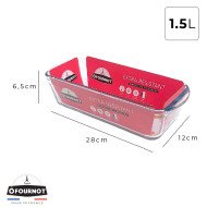 Moule à Cake en verre 28x12cm 1.5L - ÔFOURNOT