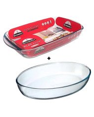 Lot Plat à Four Rectangulaire 35x22cm 2.6L + Plat à Four Ovale 30x21cm 1.1L - ÔFOURNOT