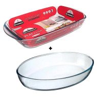 Lot Plat à Four Rectangulaire 35x22cm 2.6L + Plat à Four Ovale 30x21cm 1.1L - ÔFOURNOT Lot Plat à Four Rectangulaire 35x22cm 2.6L + Plat à Four Ovale 30x21cm 1.1L - ÔFOURNOT