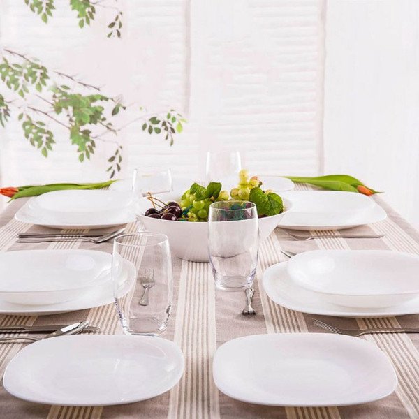 Assiette à dessert Carine White 19 x 19 cm - LUMINARC