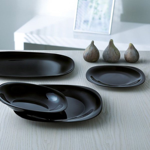 Assiette à dessert Carine Neo Black 19 x 19 cm - LUMINARC
