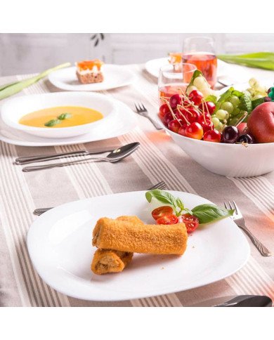 Assiette creuse Carine White 21 x 21 cm - LUMINARC Assiette creuse Carine White 21 x 21 cm - LUMINARC