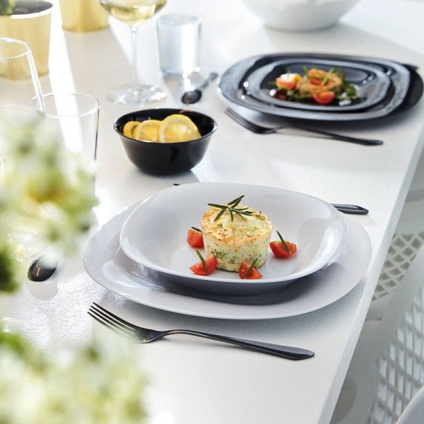 Assiette creuse Carine Granit 21 x 21 cm - LUMINARC Assiette creuse Carine Granit 21 x 21 cm - LUMINARC