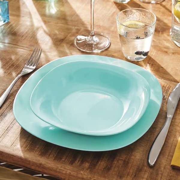 Assiette creuse Carine Neo Turquoise 21 x 21 cm - LUMINARC