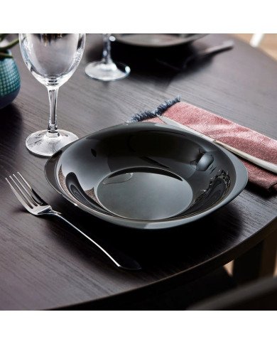 Assiette creuse Carine Noire 21 x 21 cm - LUMINARC Assiette creuse Carine Noire 21 x 21 cm - LUMINARC