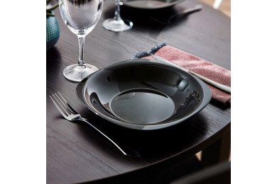Assiette creuse Carine Noire 21 x 21 cm - LUMINARC