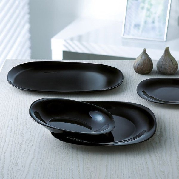 Assiette plate Carine Neo Black 27 x 27 cm - LUMINARC