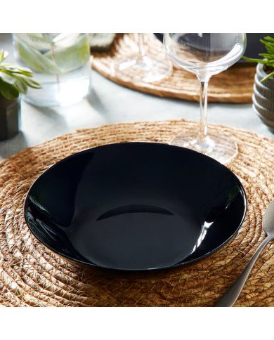 Assiette creuse Zelie Noire 20 cm - LUMINARC