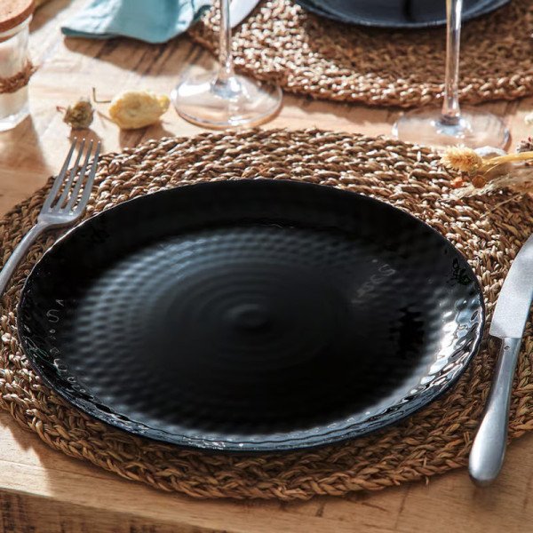 Assiette plate Pampille Black 25 cm - LUMINARC