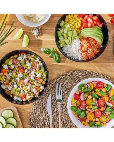 Saladier Diwali Noir 21 cm - LUMINARC Saladier Diwali Noir 21 cm - LUMINARC