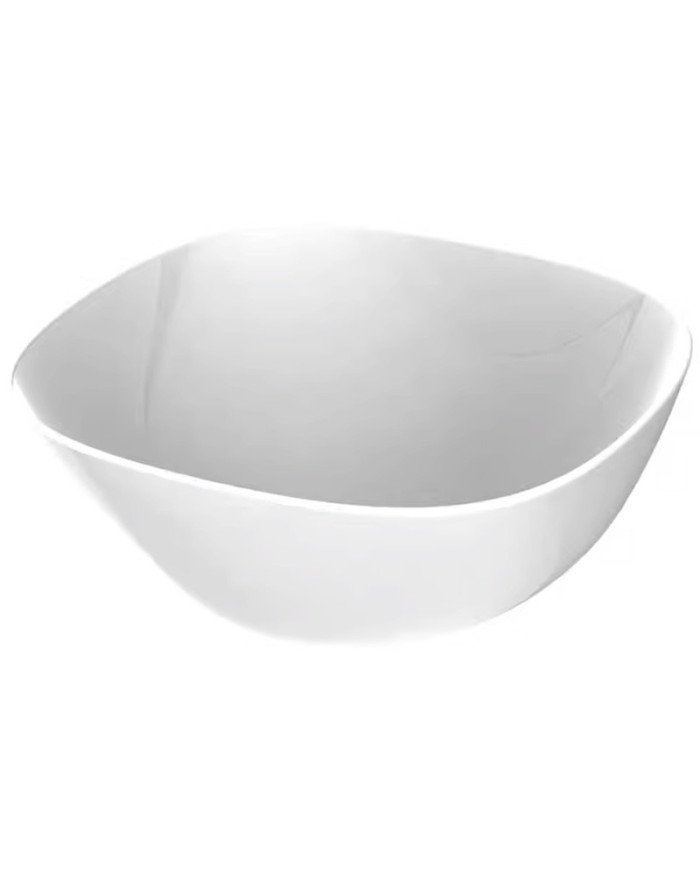 Bol Tuscany élégant Saladier Carré Design Vague - 24 X 24 Cm - Porcelaine Saladier Toscane Brunner