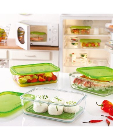 Boîte de conservation alimentaire carrée Keep'n' Box 38 cl - LUMINARC Boîte de conservation alimentaire carrée Keep'n' Box 38 cl - LUMINARC