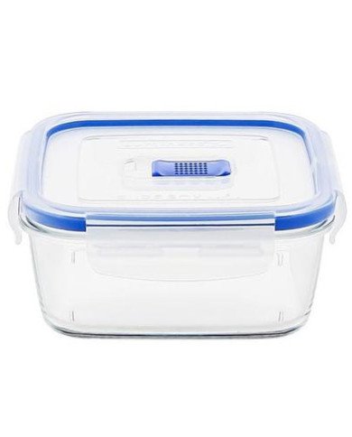 Boîte Hermétique carrée avec couvercle bleu Pure Box Active 38 cl - LUMINARC Boîte Hermétique carrée avec couvercle bleu Pure Box Active 38 cl - LUMINARC