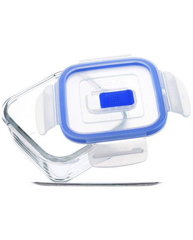 Boîte Hermétique carrée avec couvercle bleu Pure Box Active 38 cl - LU Boîte Hermétique carrée avec couvercle bleu Pure Box Active 38 cl - LU