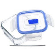 Boîte Hermétique carrée avec couvercle bleu Pure Box Active 38 cl - LU