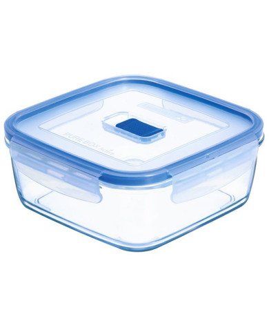 Boîte Hermétique carrée avec couvercle bleu Pure Box Active 76 cl - LUMINARC Boîte Hermétique carrée avec couvercle bleu Pure Box Active 76 cl - LUMINARC