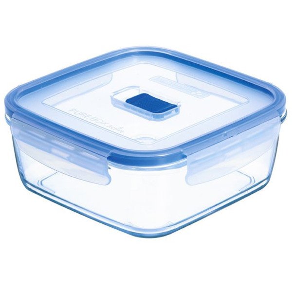 Boîte Hermétique carrée avec couvercle bleu Pure Box Active 76 cl - LUMINARC Boîte Hermétique carrée avec couvercle bleu Pure Box Active 76 cl - LUMINARC