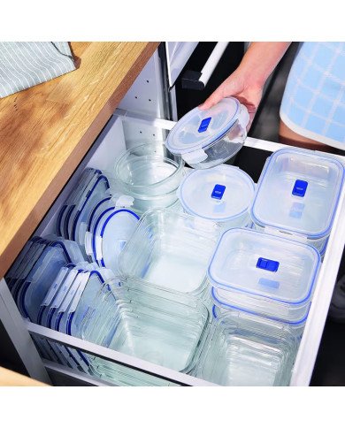 Boîte Hermétique carrée avec couvercle bleu Pure Box Active 122 cl Boîte Hermétique carrée avec couvercle bleu Pure Box Active 122 cl