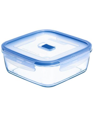 Boîte Hermétique carrée avec couvercle bleu Pure Box Active 122 cl - LUMINARC Boîte Hermétique carrée avec couvercle bleu Pure Box Active 122 cl - LUMINARC