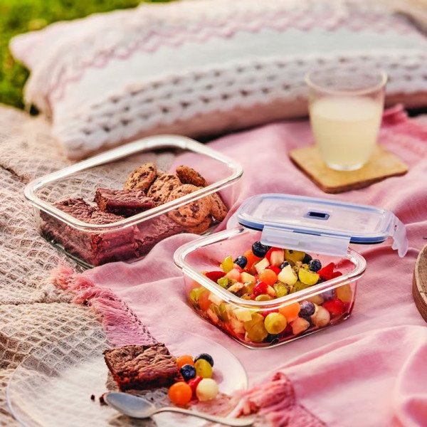 Boîte Ronde avec Couvercle Hermétique Bleu Pure Box Active 42 cl - LUM Boîte Ronde avec Couvercle Hermétique Bleu Pure Box Active 42 cl - LUM