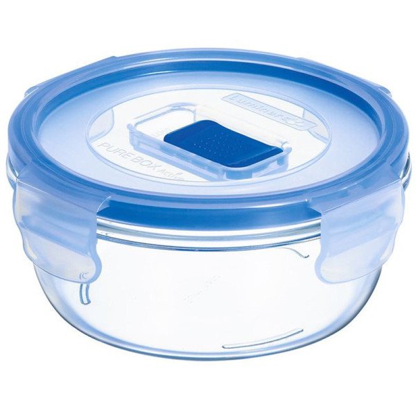 Boîte Ronde avec Couvercle Hermétique Bleu Pure Box Active 42 cl - LUMINARC Boîte Ronde avec Couvercle Hermétique Bleu Pure Box Active 42 cl - LUMINARC